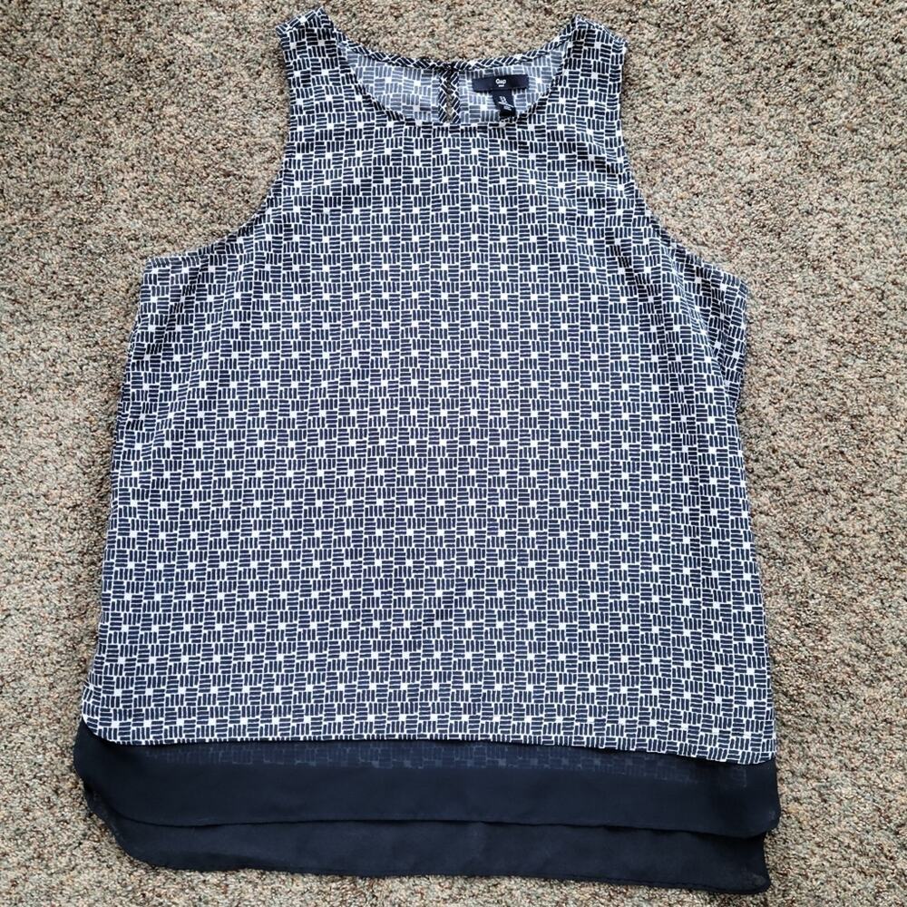 Gap Navy Blue Print Tank Top